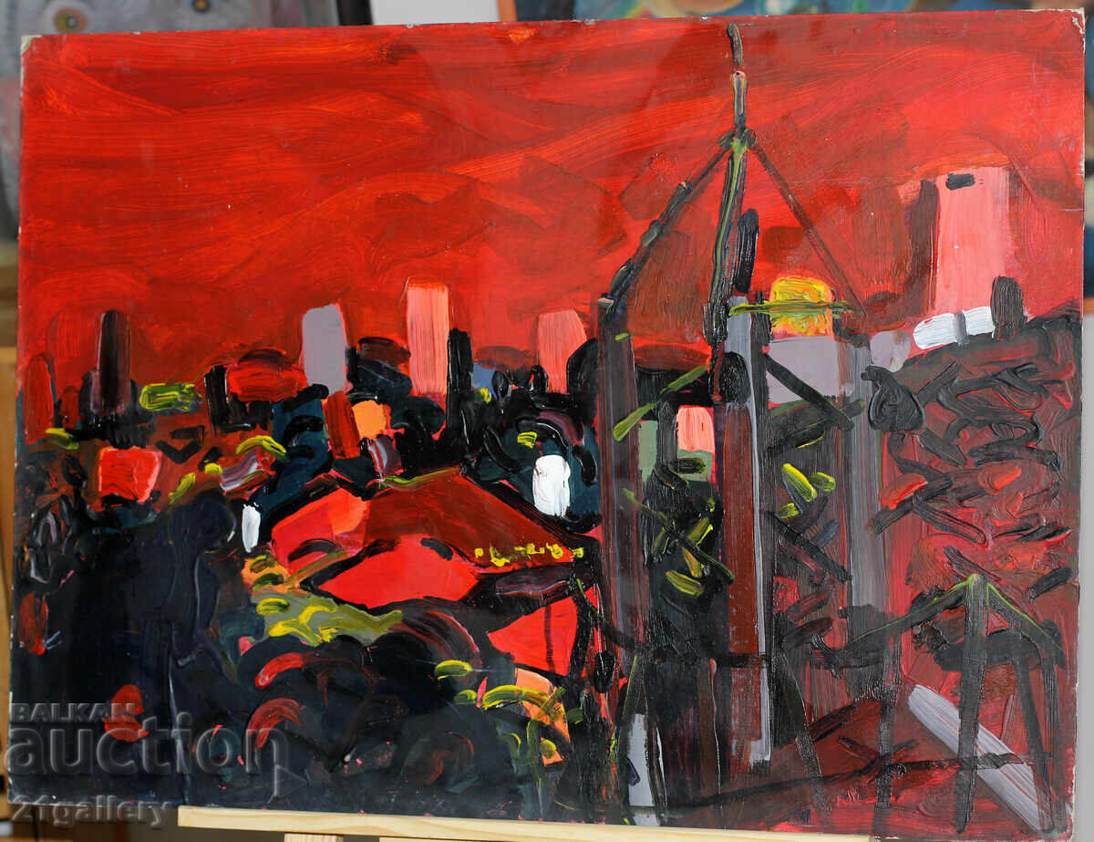 Licitație Peisaj abstract, uleiuri, nesemnat