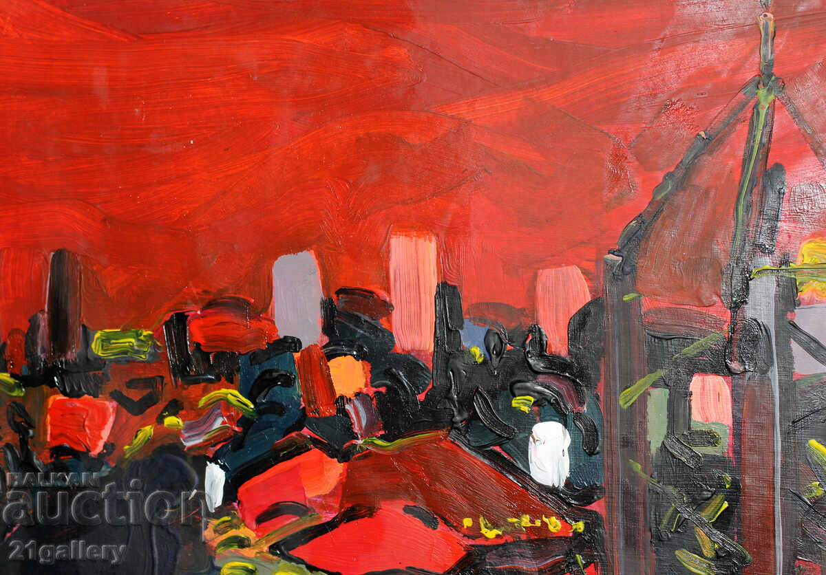 Livrarea Peisaj abstract, uleiuri, nesemnat