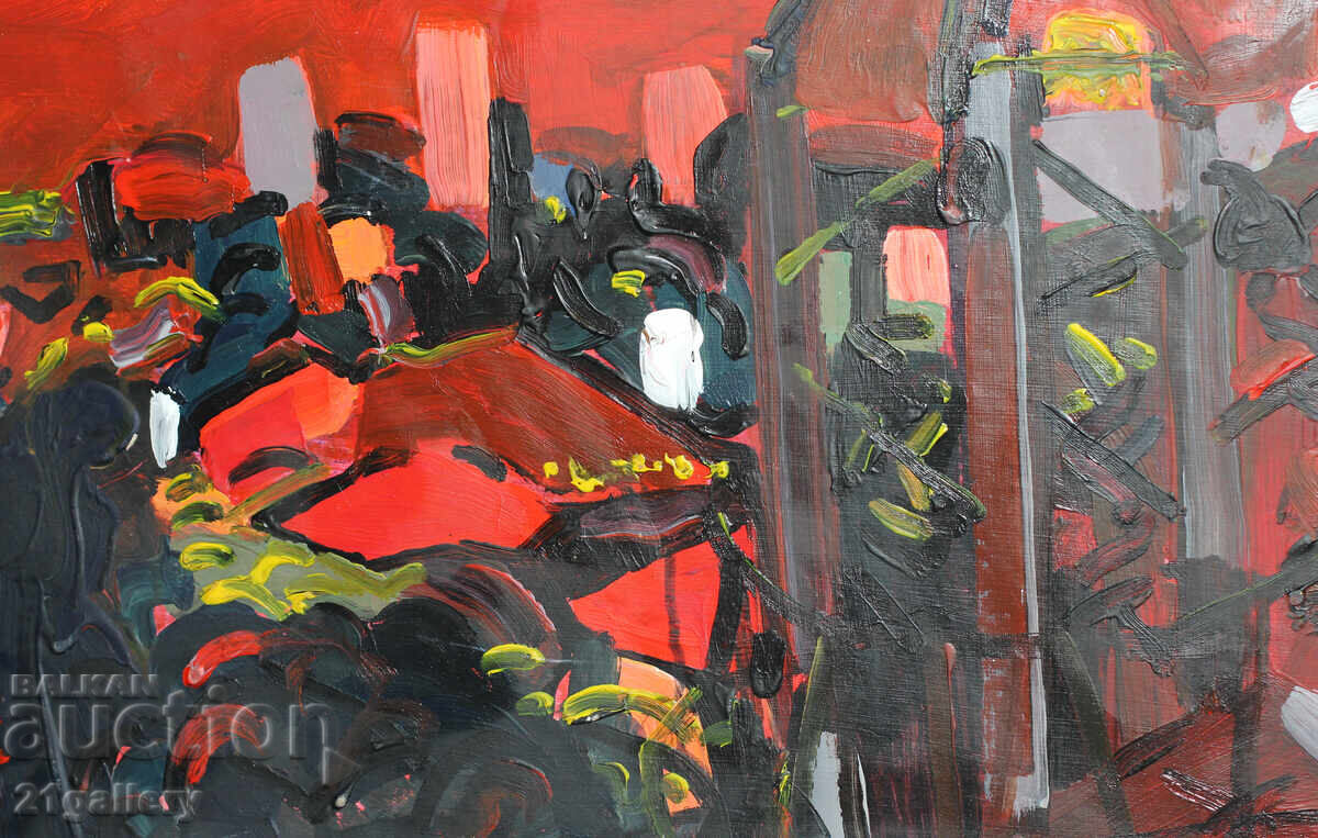 Peisaj abstract, uleiuri, nesemnat - 5