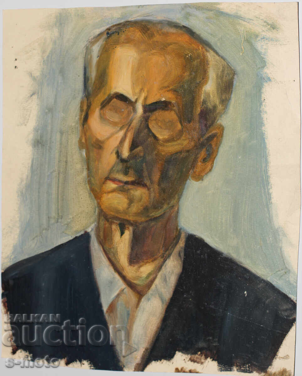 Auction  Old oil painting portrait