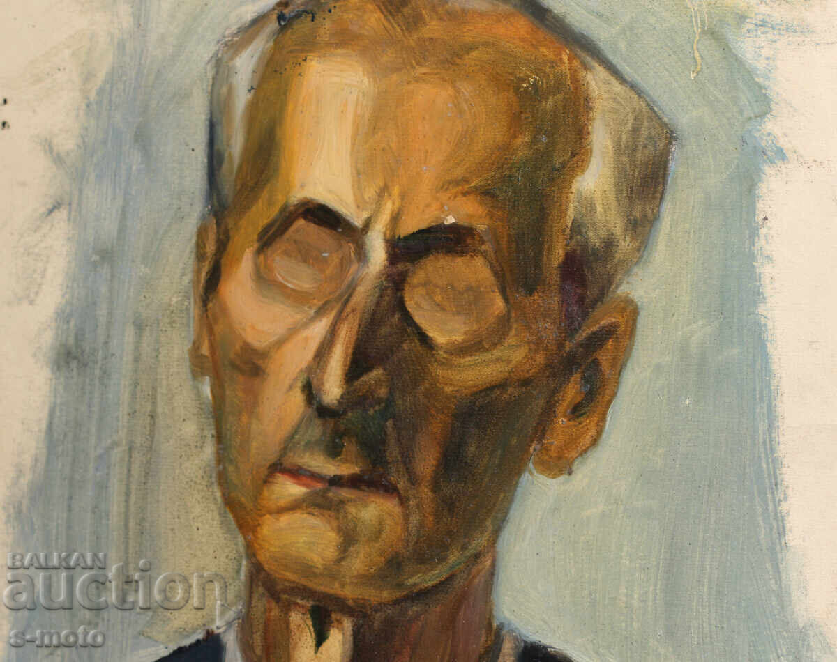 Old oil painting portrait - 5
