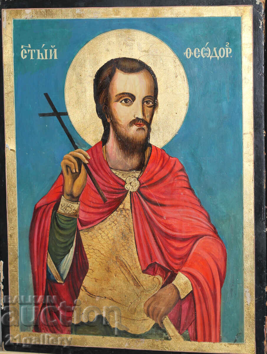 19 век стара икона свети Теодор