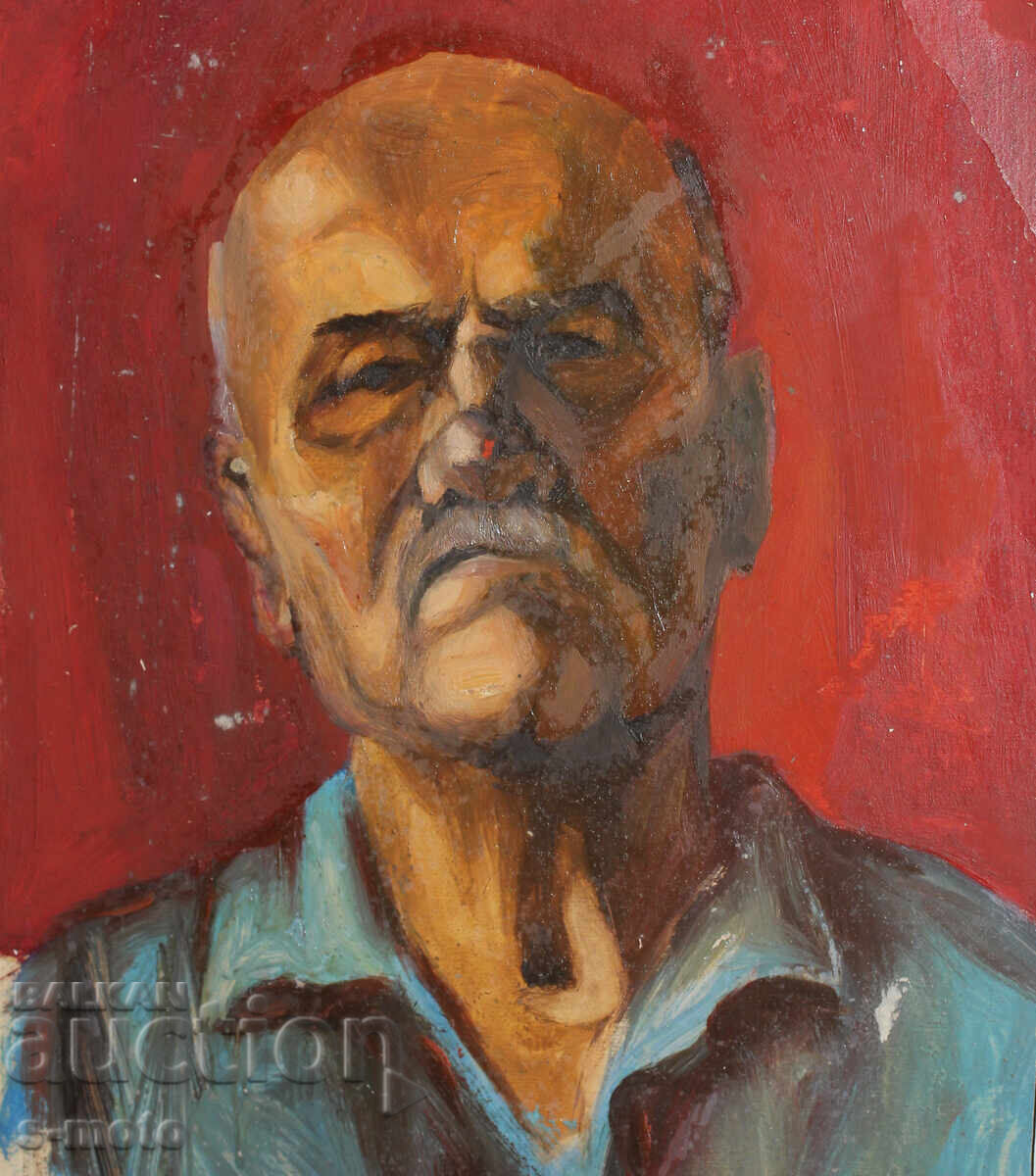 Tablou vechi, ulei pe pânză, portret cu preț 300.00 BGN | € 153.39 Tablou vechi, ulei pe pânză, portret cu preț 300.00 BGN | € 153.39