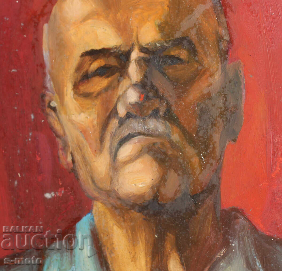 Tablou vechi, ulei pe pânză, portret - 7 Tablou vechi, ulei pe pânză, portret - 7