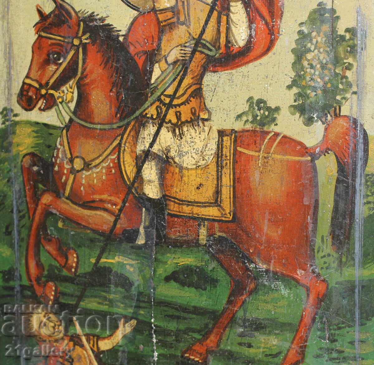 Delivery of Hand-painted icon of Saint Demetrius the Victorious, 1908