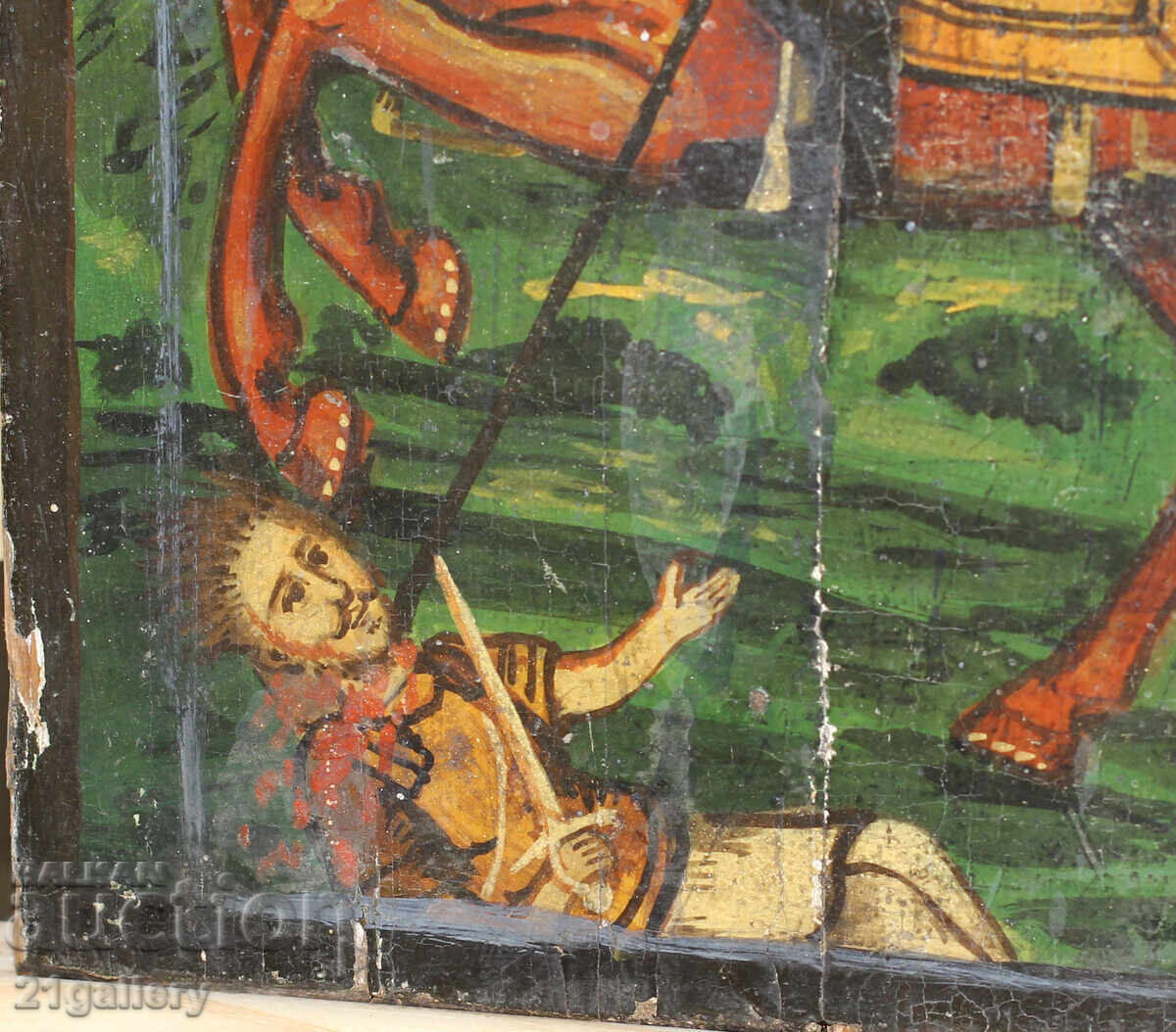 Hand-painted icon of Saint Demetrius the Victorious, 1908 - 5