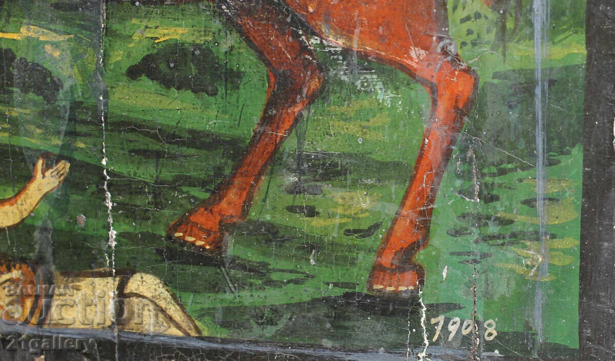 Hand-painted icon of Saint Demetrius the Victorious, 1908 - 6