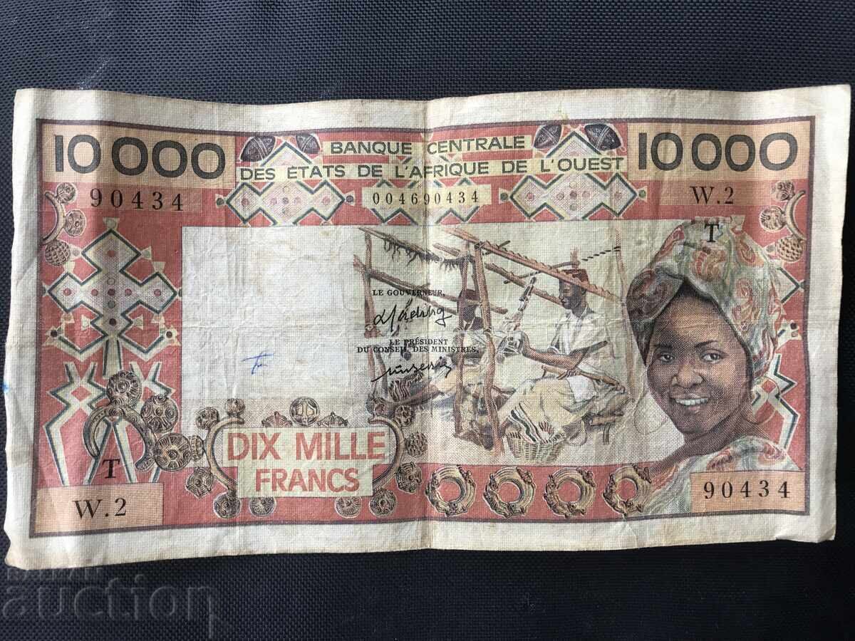 Γαλλική Δυτική Αφρική 10000 φράγκα 1977 Τόγκο