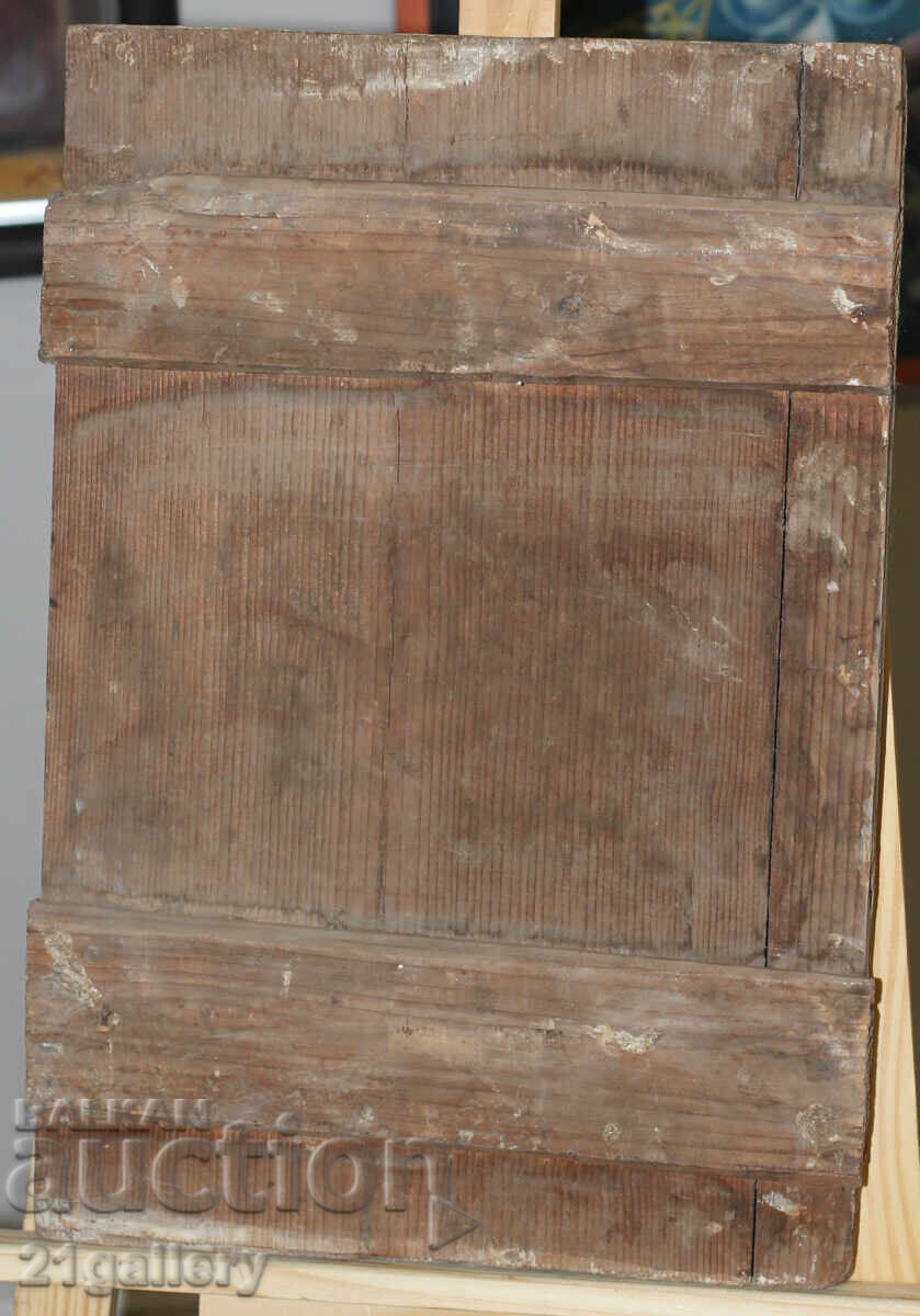 Icoană pictată manual din secolul al XIX-lea a lui Iisus Hristos Pantocrator - 7