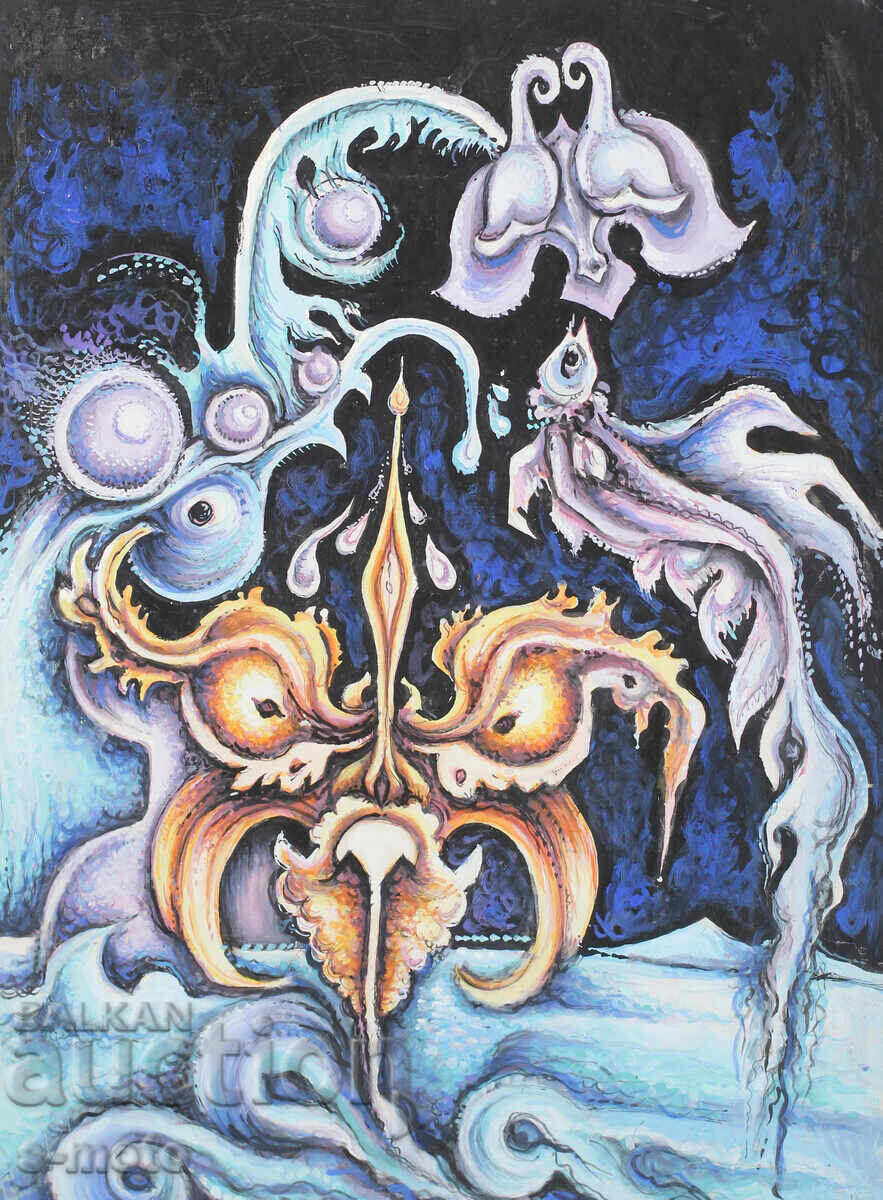 Margarita Petrova, gouache / pastel abstract composition with price 250.00 BGN | € 127.82 Margarita Petrova, gouache / pastel abstract composition with price 250.00 BGN | € 127.82