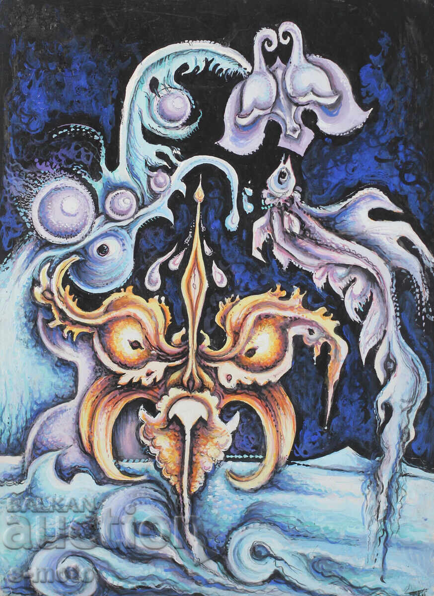 Margarita Petrova, gouache / pastel abstract composition Margarita Petrova, gouache / pastel abstract composition