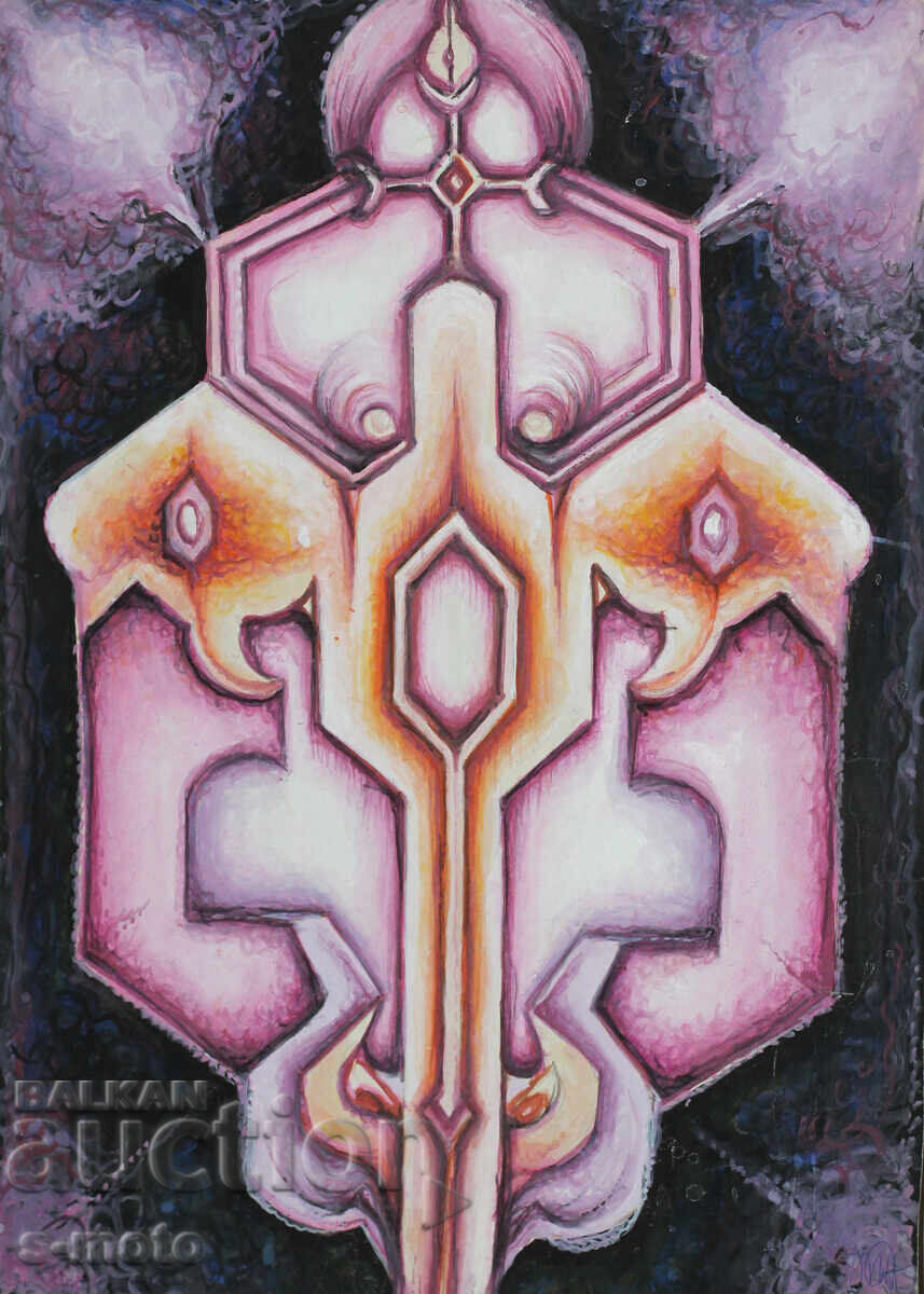 Margarita Petrova, gouache / pastel abstract painting with price 250.00 BGN | € 127.82