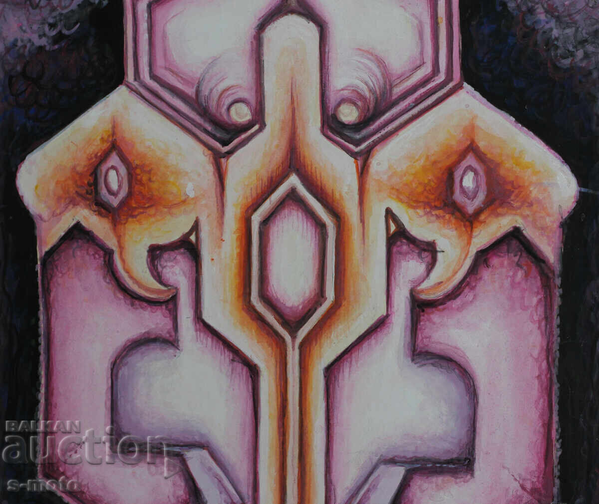 Margarita Petrova, gouache / pastel abstract painting - 5