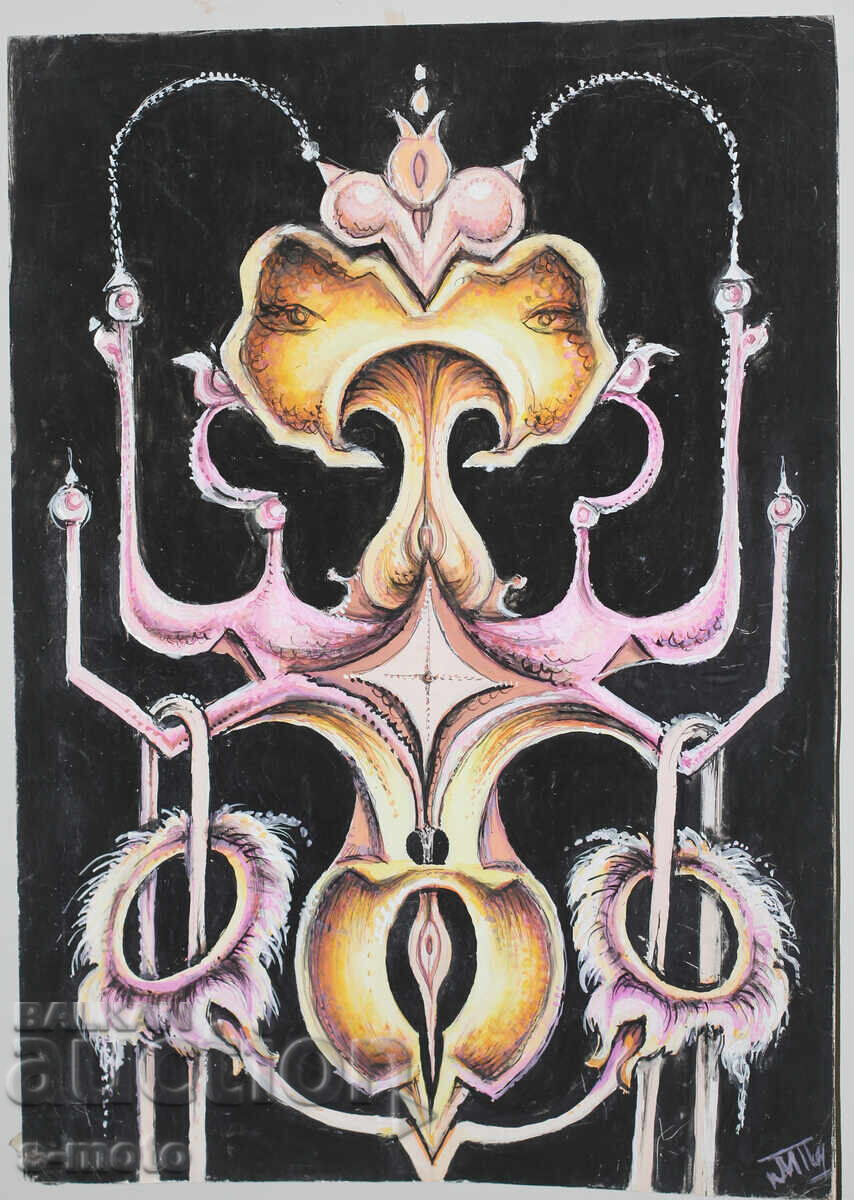 Auction Margarita Petrova, gouache / pastel abstraction Auction Margarita Petrova, gouache / pastel abstraction