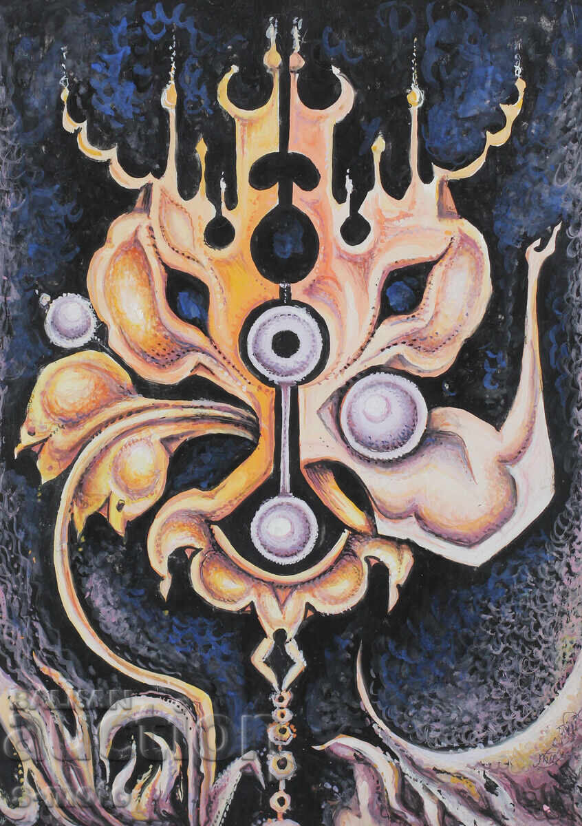 Margarita Petrova, gouache / pastel abstract composition