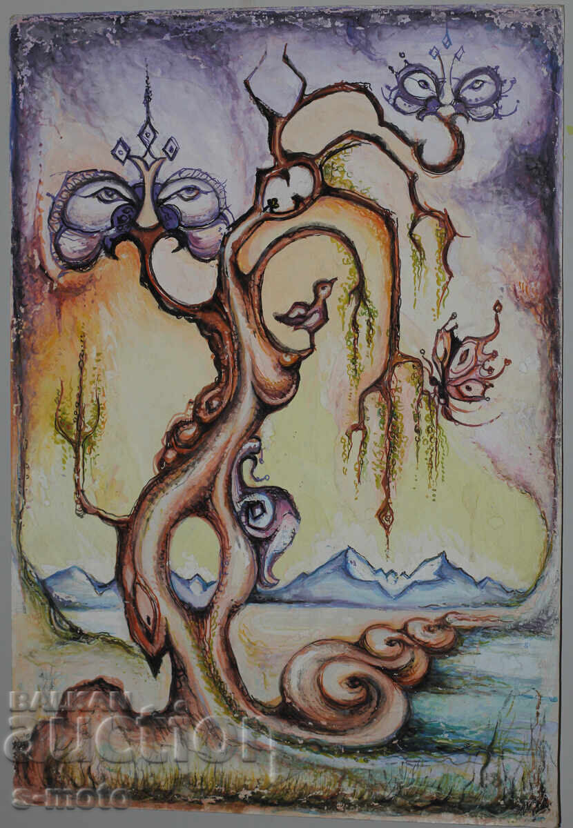 Auction  Margarita Petrova, gouache / pastel abstraction