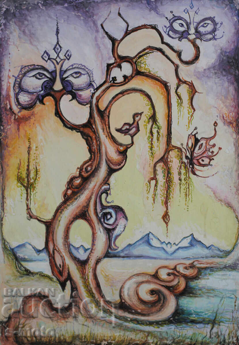 Margarita Petrova, gouache / pastel abstraction