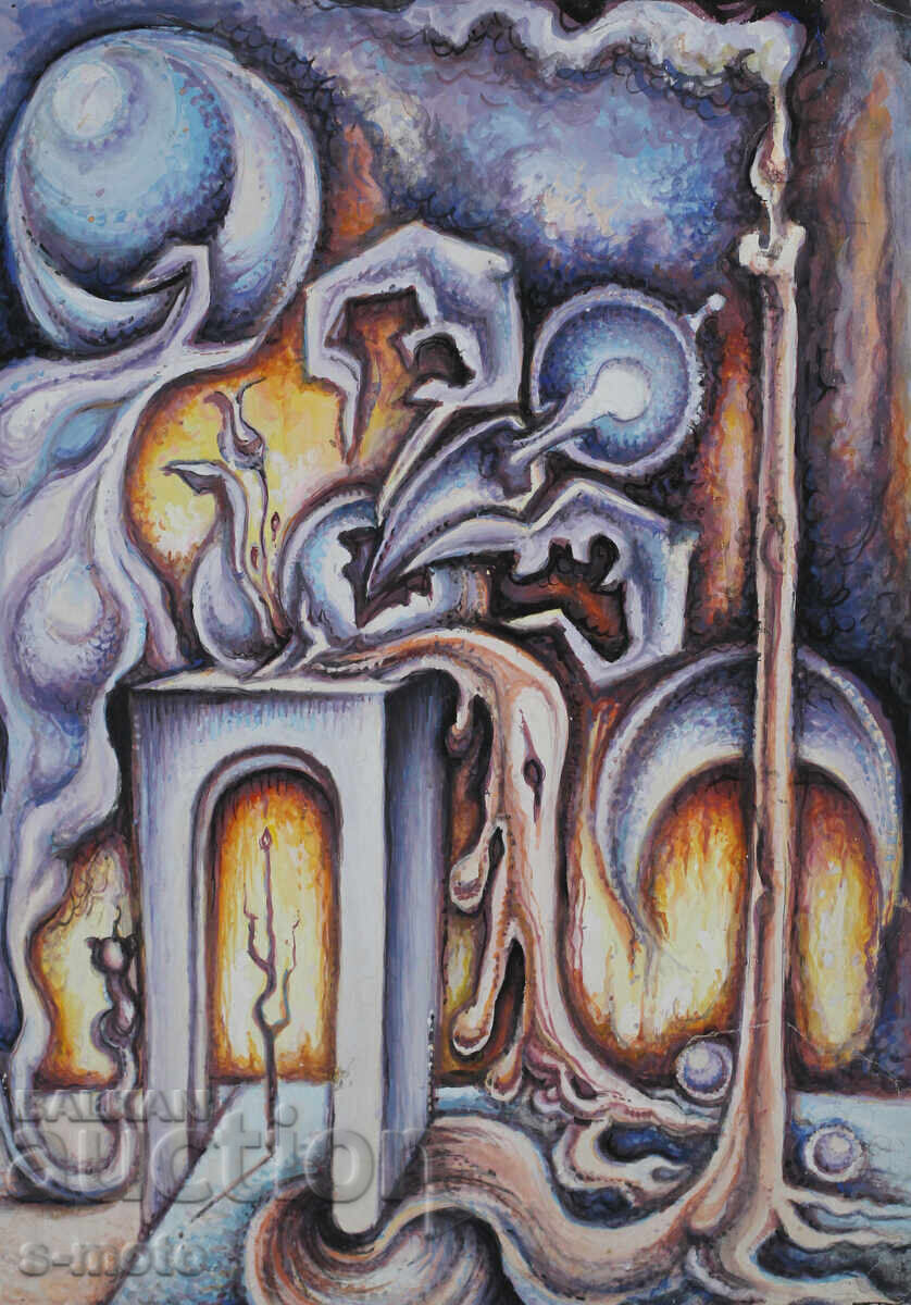 Margarita Petrova, gouache / pastel abstraction with price 250.00 BGN | € 127.82