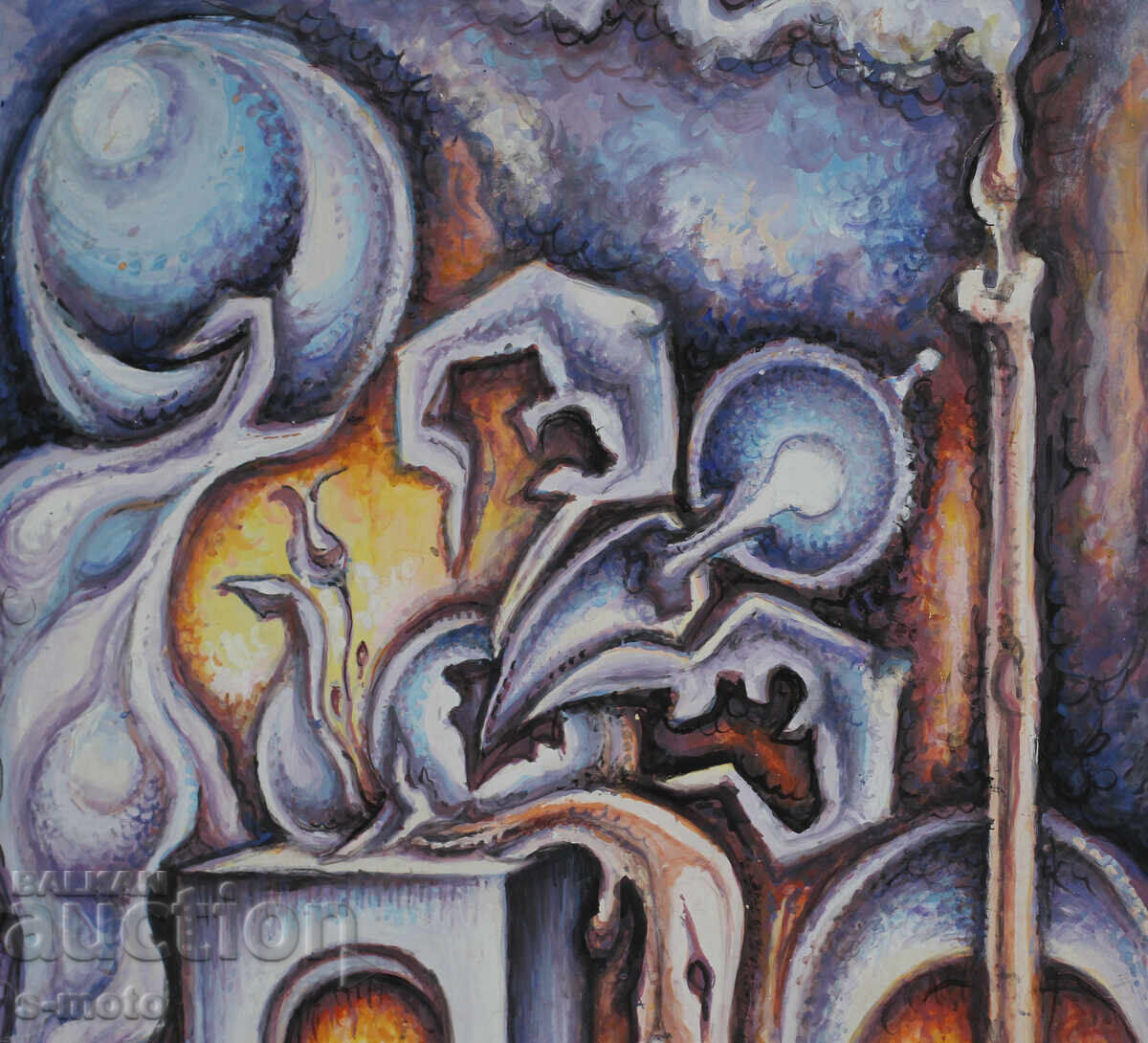 Delivery of Margarita Petrova, gouache / pastel abstraction