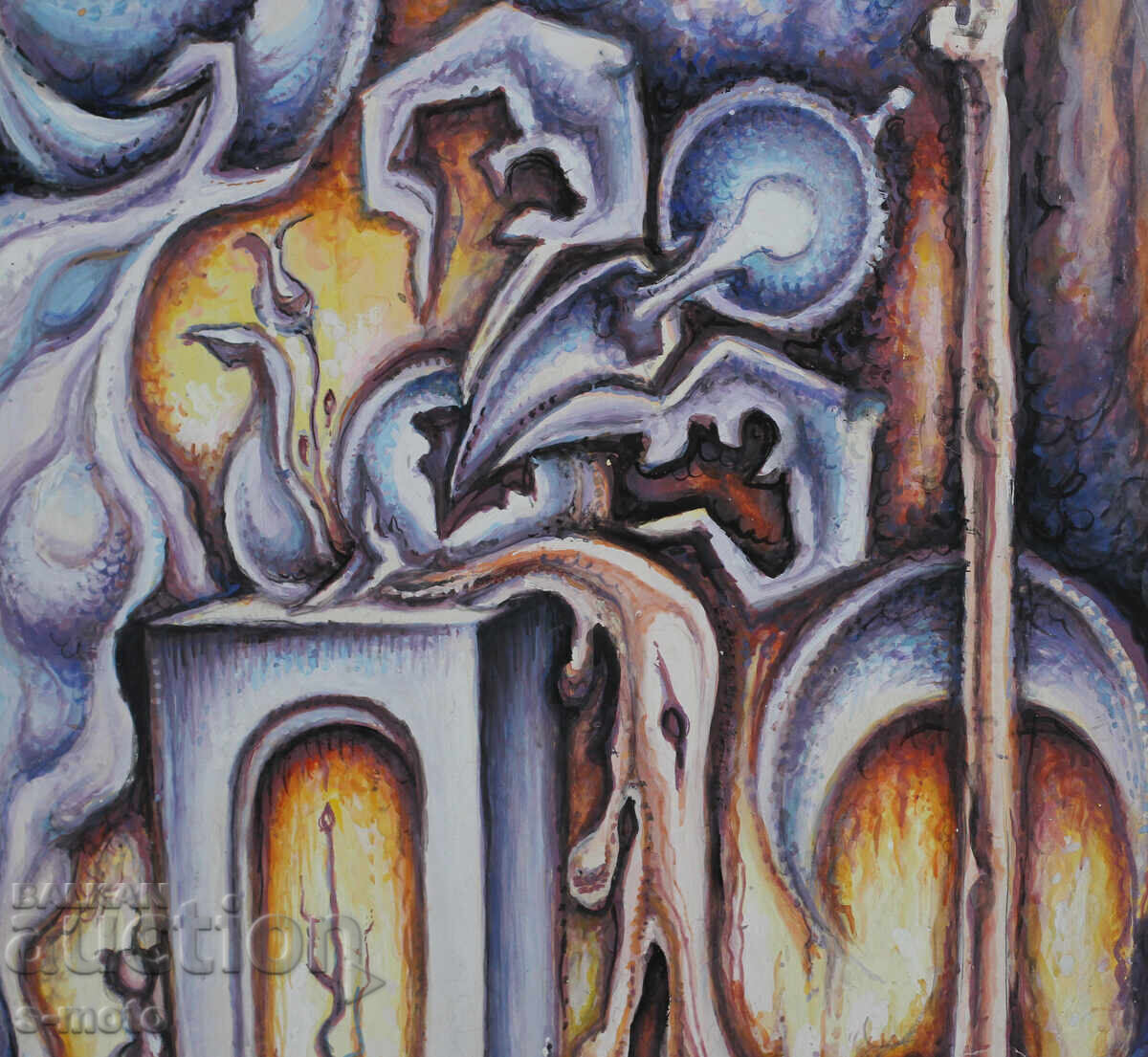 Margarita Petrova, gouache / pastel abstraction - 5