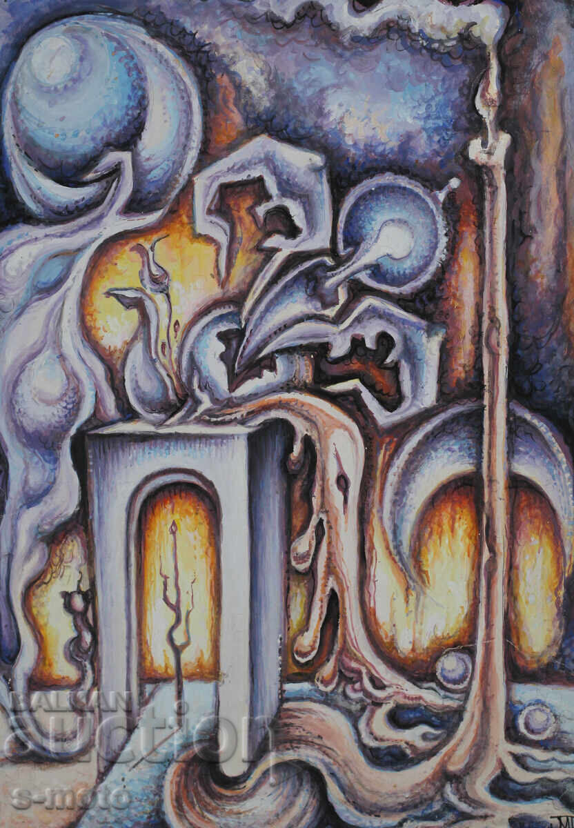 Margarita Petrova, gouache / pastel abstraction