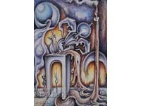 Margarita Petrova, gouache / pastel abstraction