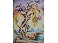 Margarita Petrova, gouache / pastel abstraction