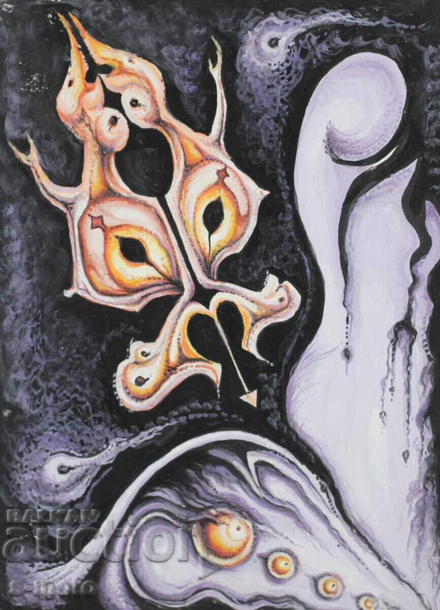 Μαργαρίτα Πετρόβα, γκουάς / παστέλ αφηρημένη σύνθεση