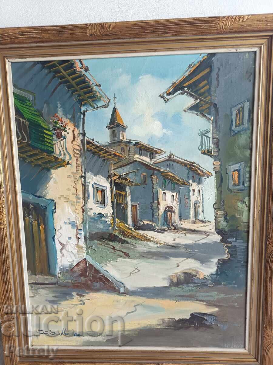 Old oil painting with price 550.00 BGN | € 281.21
