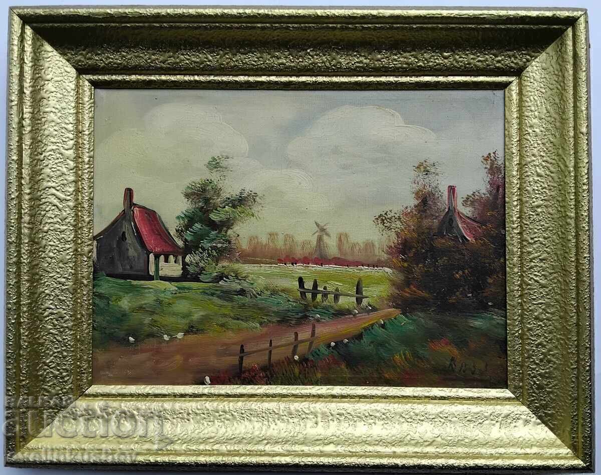 Auction  Old oil painting