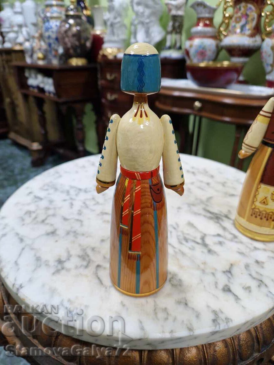 Pereche de figurine rare din lemn rusești, Petrozavodsk - 6