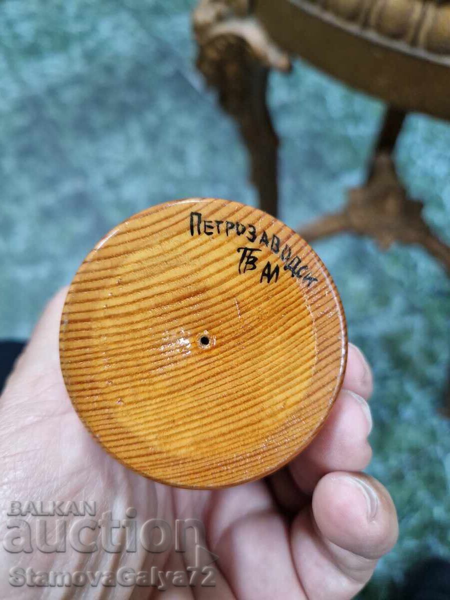 Pereche de figurine rare din lemn rusești, Petrozavodsk - 7