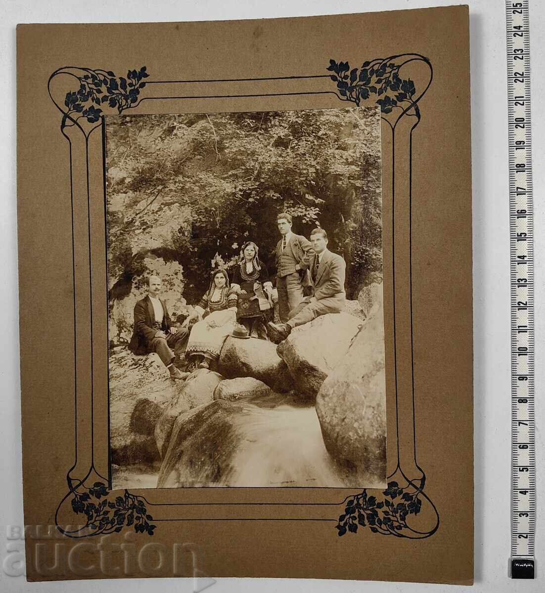 1922 KOSTENETS CASCADĂ PURTĂTOR PORTRET FOTOGRAFIE CARTON 1922 KOSTENETS CASCADĂ PURTĂTOR PORTRET FOTOGRAFIE CARTON