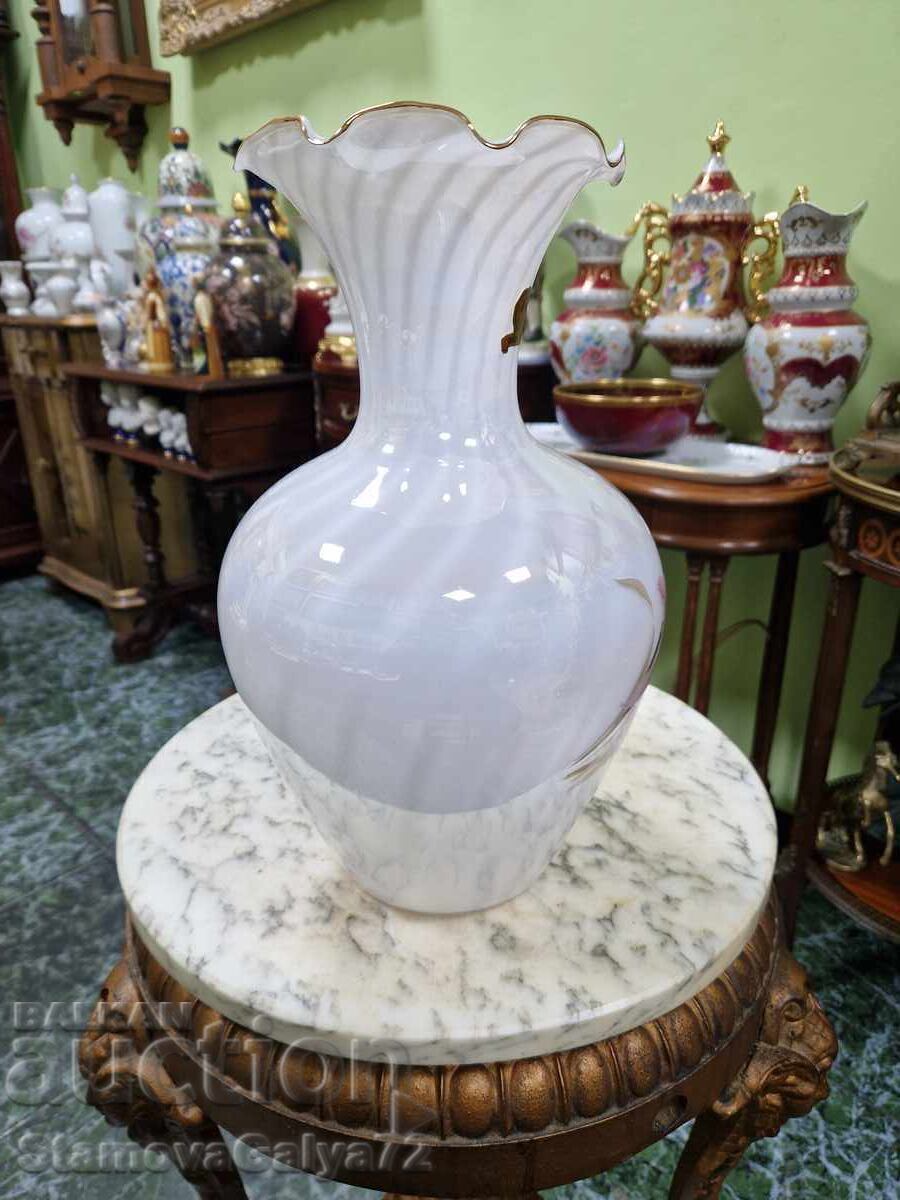 Vază italiană unică, mare, din sticlă - 6