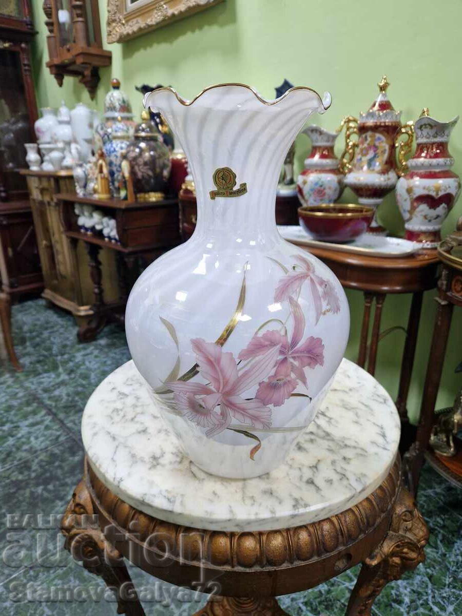 Unique large Italian glass vase