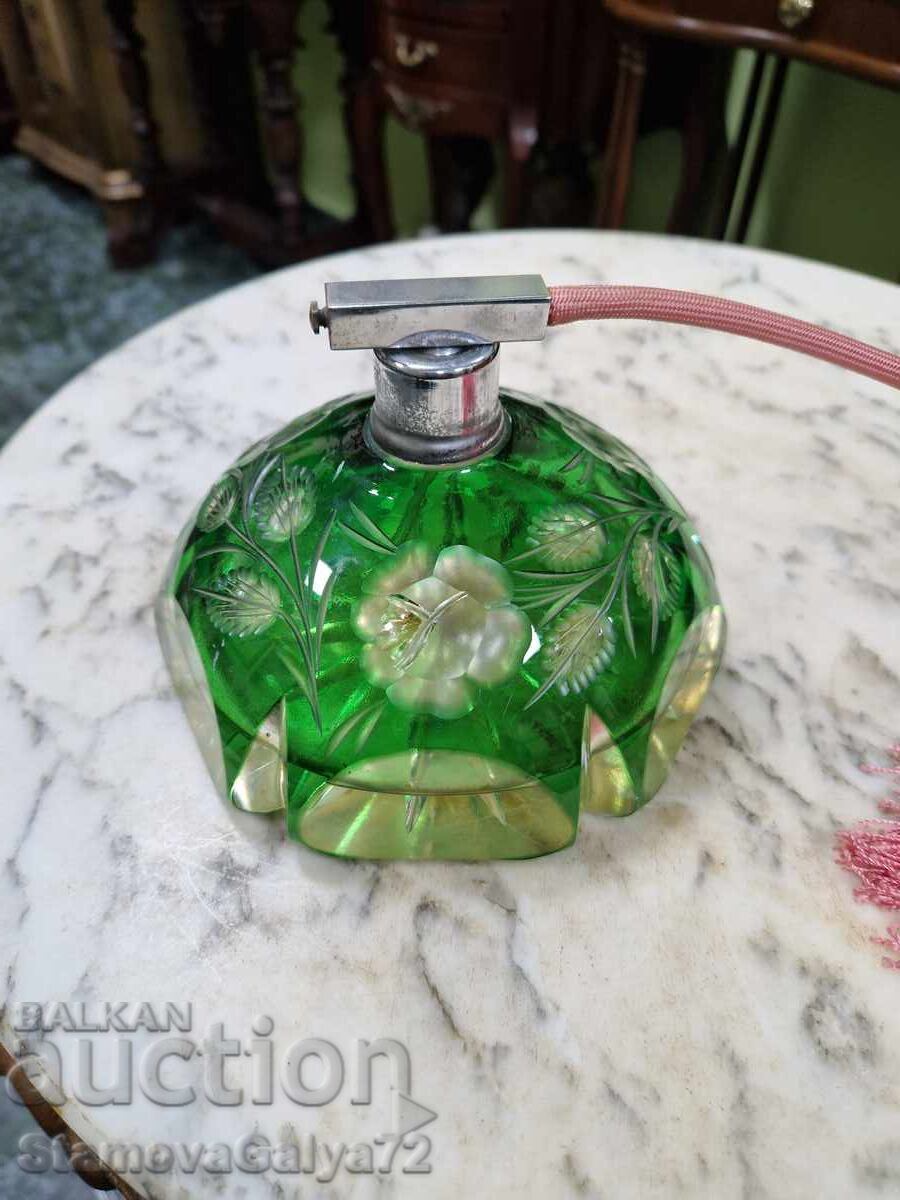 Auction  Unique antique perfume bottle by Bochemia