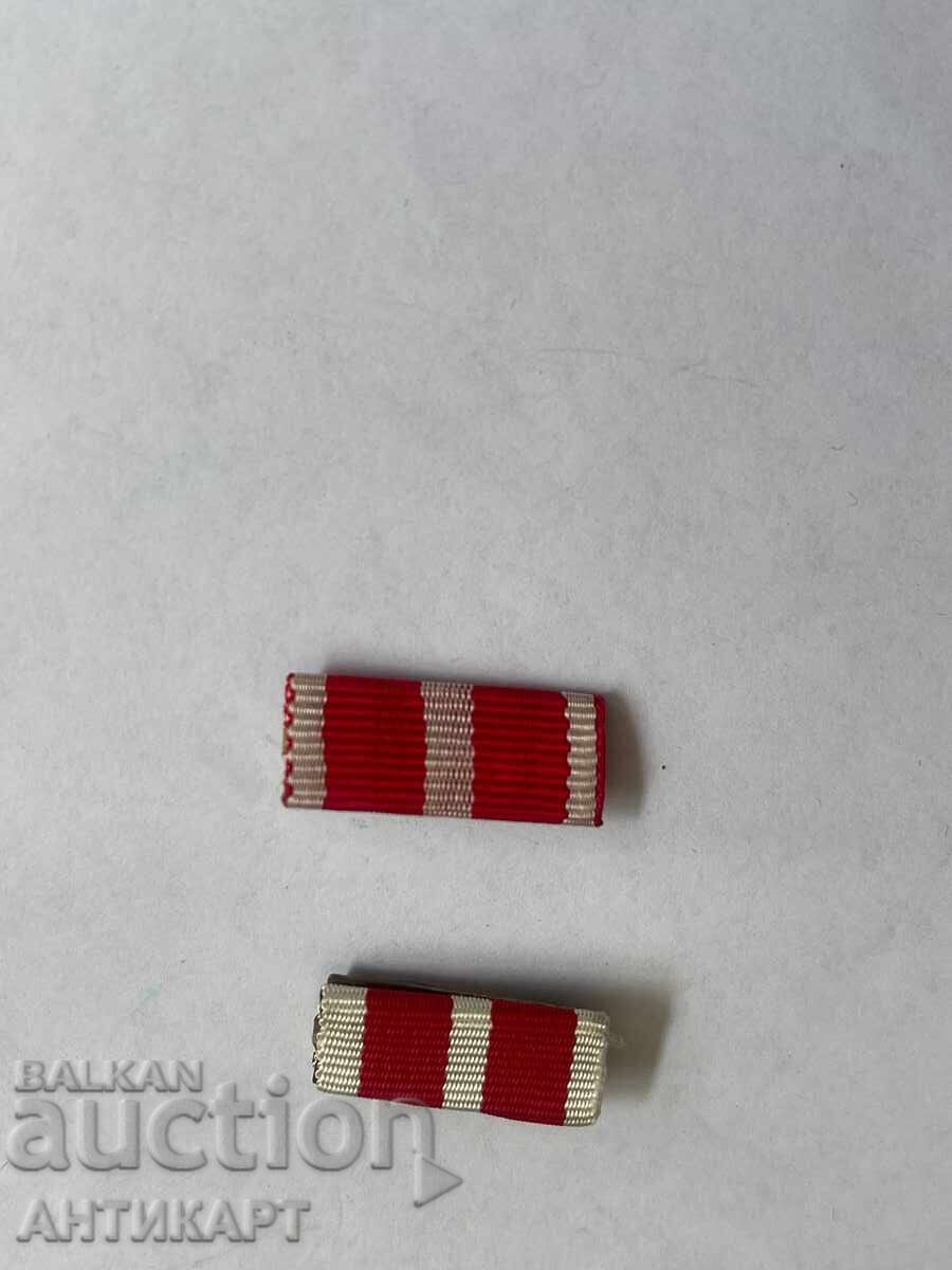 2 miniature ribbons for the Order of September 9th, second class