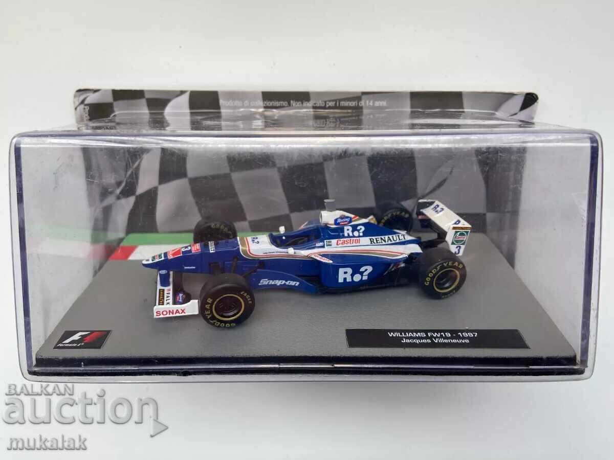 1:43 WILLIAMS FW19 1997 JASQUES VILLENEUVE BOLID FORMULA