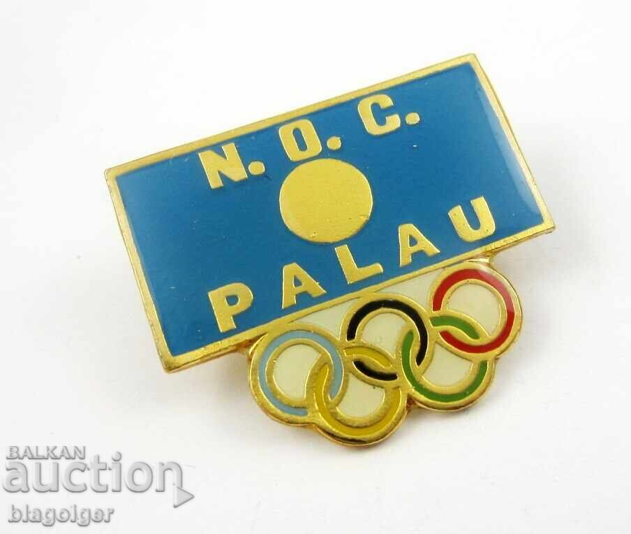 Olympic badge - PALAU Olympic Committee - Very rare - Enamel with price 30.00 BGN | € 15.34