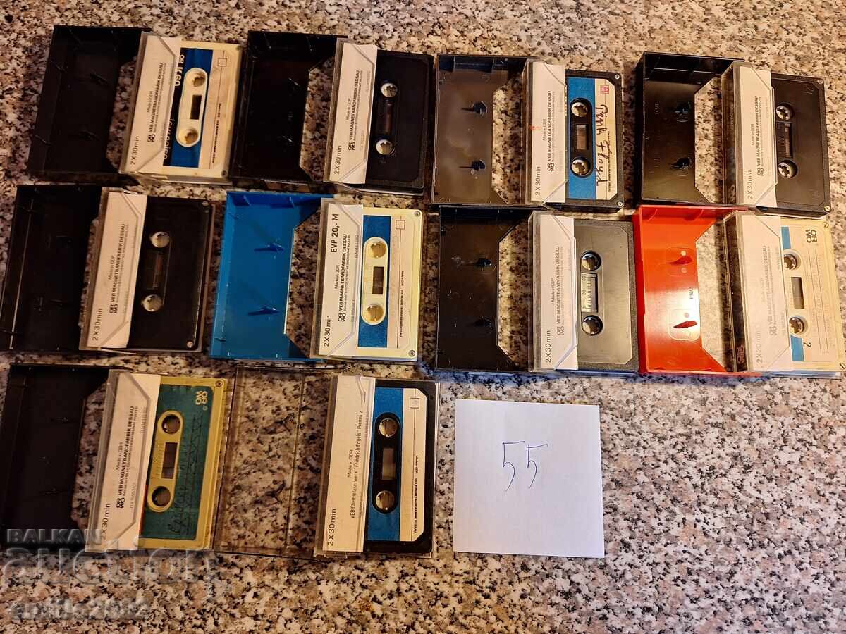 Audio cassettes 10pcs 55 with price 9.00 BGN | € 4.60 Audio cassettes 10pcs 55 with price 9.00 BGN | € 4.60