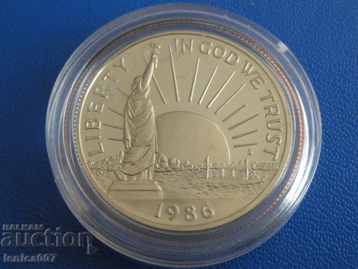 Аукцион САЩ 1986г. - 1/2 долар ''Статуята на Свободата'' (S) Proof Аукцион САЩ 1986г. - 1/2 долар ''Статуята на Свободата'' (S) Proof