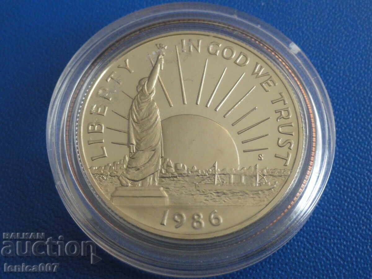 САЩ 1986г. - 1/2 долар ''Статуята на Свободата'' (S) Proof - 5 САЩ 1986г. - 1/2 долар ''Статуята на Свободата'' (S) Proof - 5
