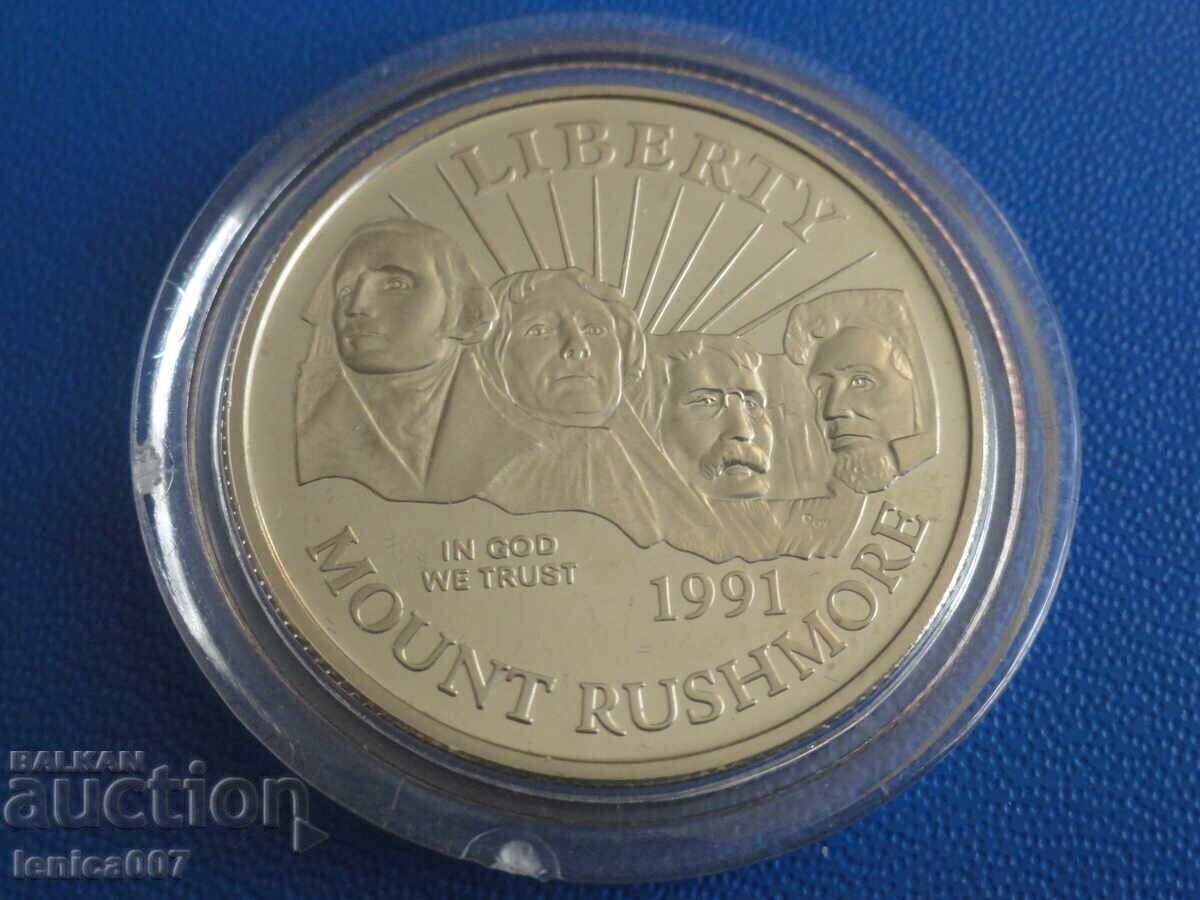 USA 1991 - 1/2 Dollar "50th Anniversary of Mount Rushmore" (S) Proof - 5