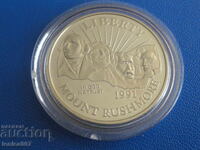 SUA 1991 - 1/2 dolar ''50 de ani Muntele Rushmore'' (S) Proof