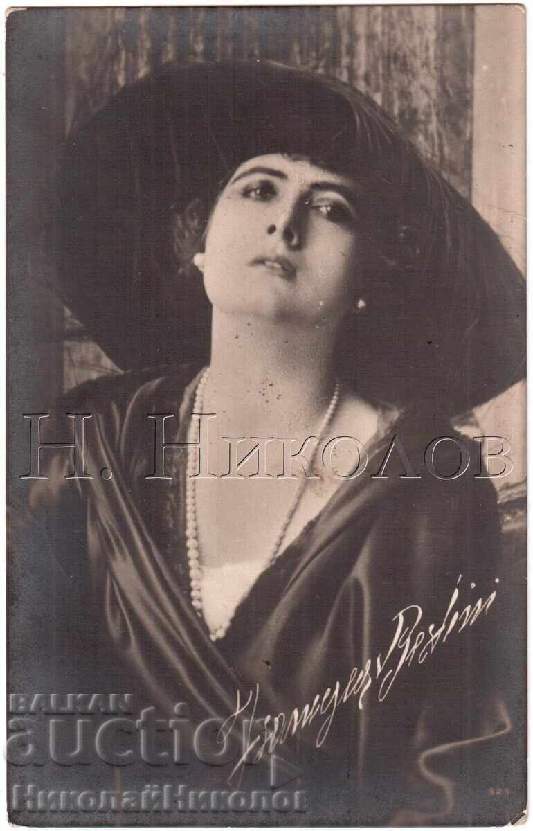1925 OLD CARD MOVIE ACTRESS FRANCESCA BERTINI D668 1925 OLD CARD MOVIE ACTRESS FRANCESCA BERTINI D668