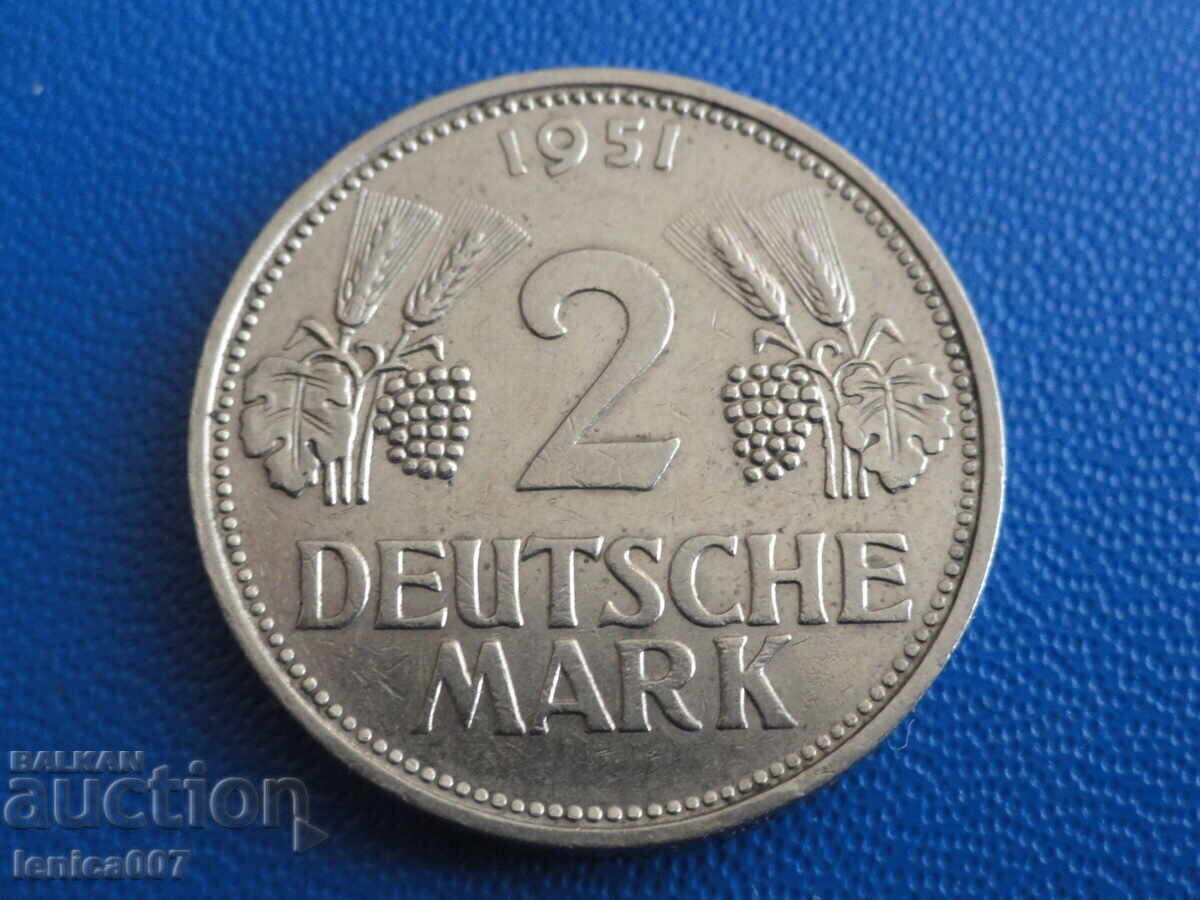 Auction  Germany (FRG) 1951 - 2 Marks (F)