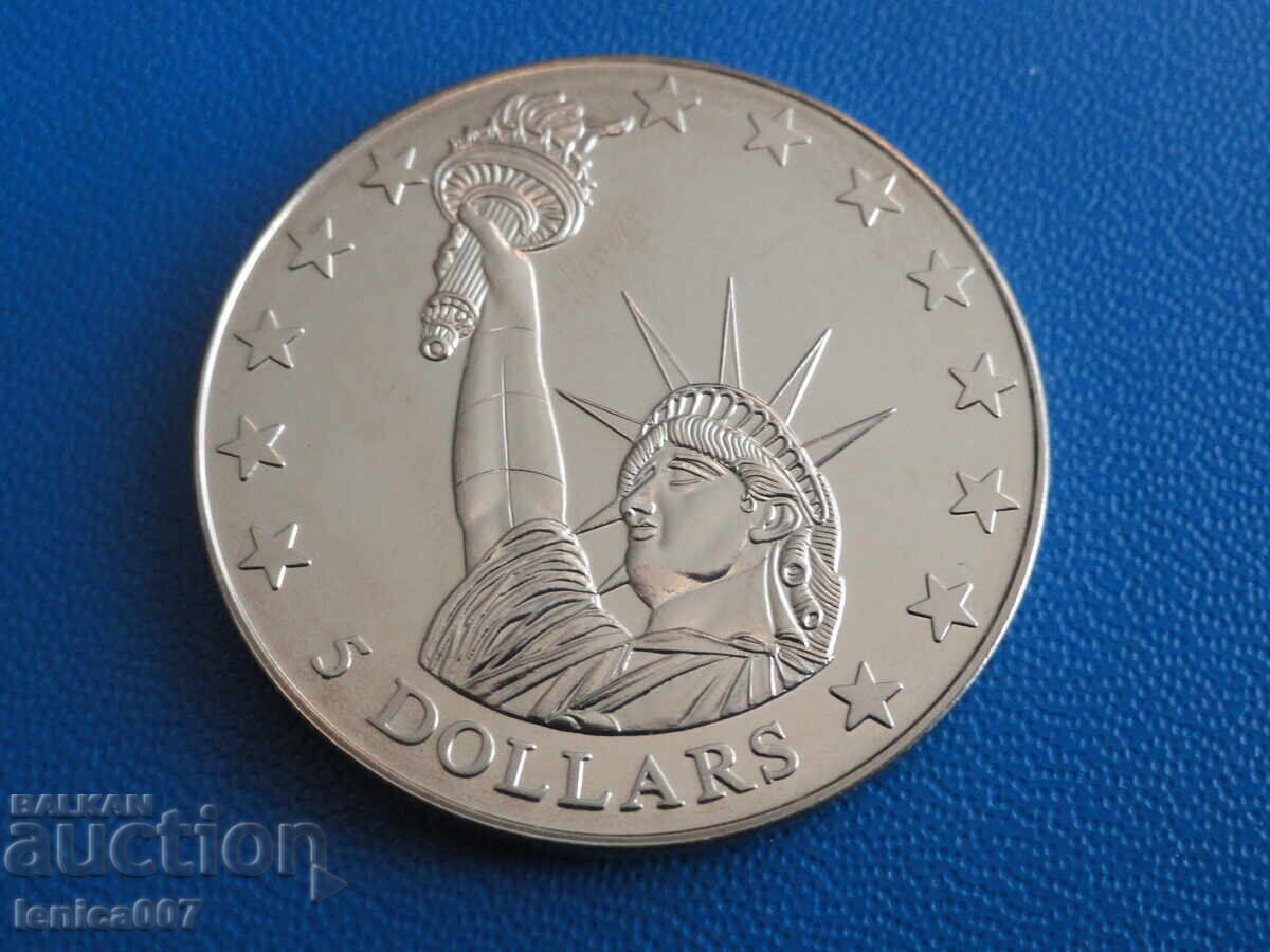 Liberia 2006 - 5 dolari ''Statuia Libertății'' - 5