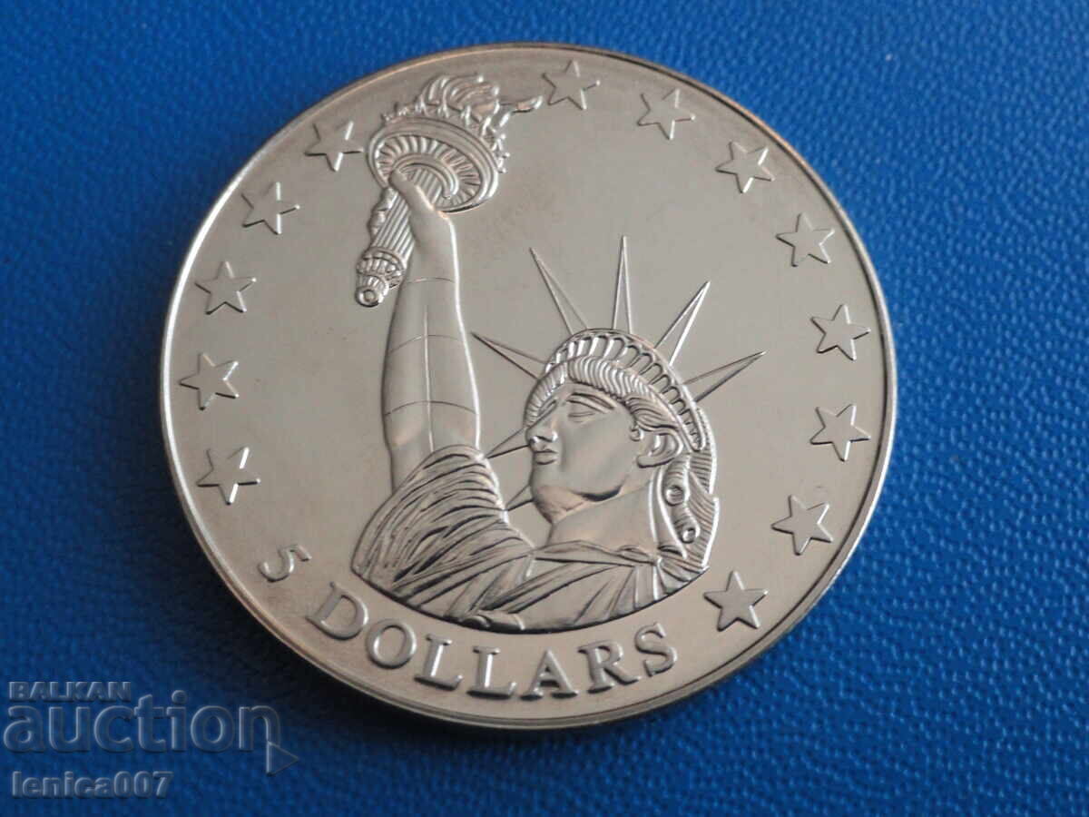 Liberia 2006 - 5 dolari ''Statuia Libertății''