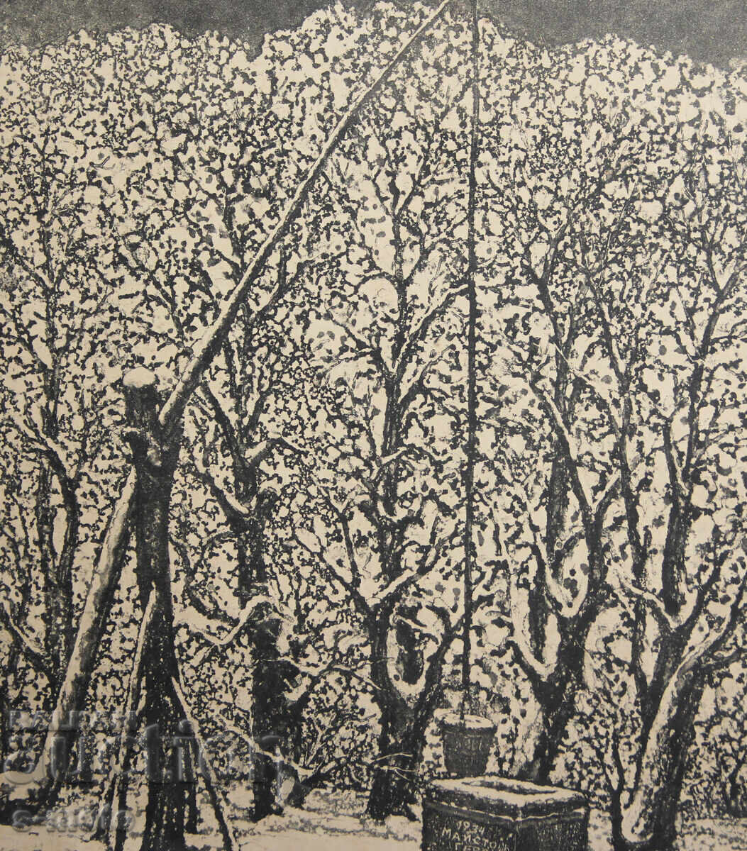 Graphics, lithograph landscape 1989 - 6