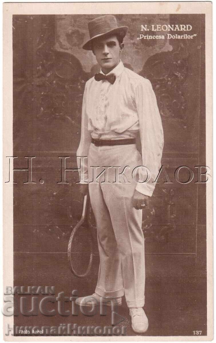 Old Movie Card Film Artist Actor N. Leonard D679